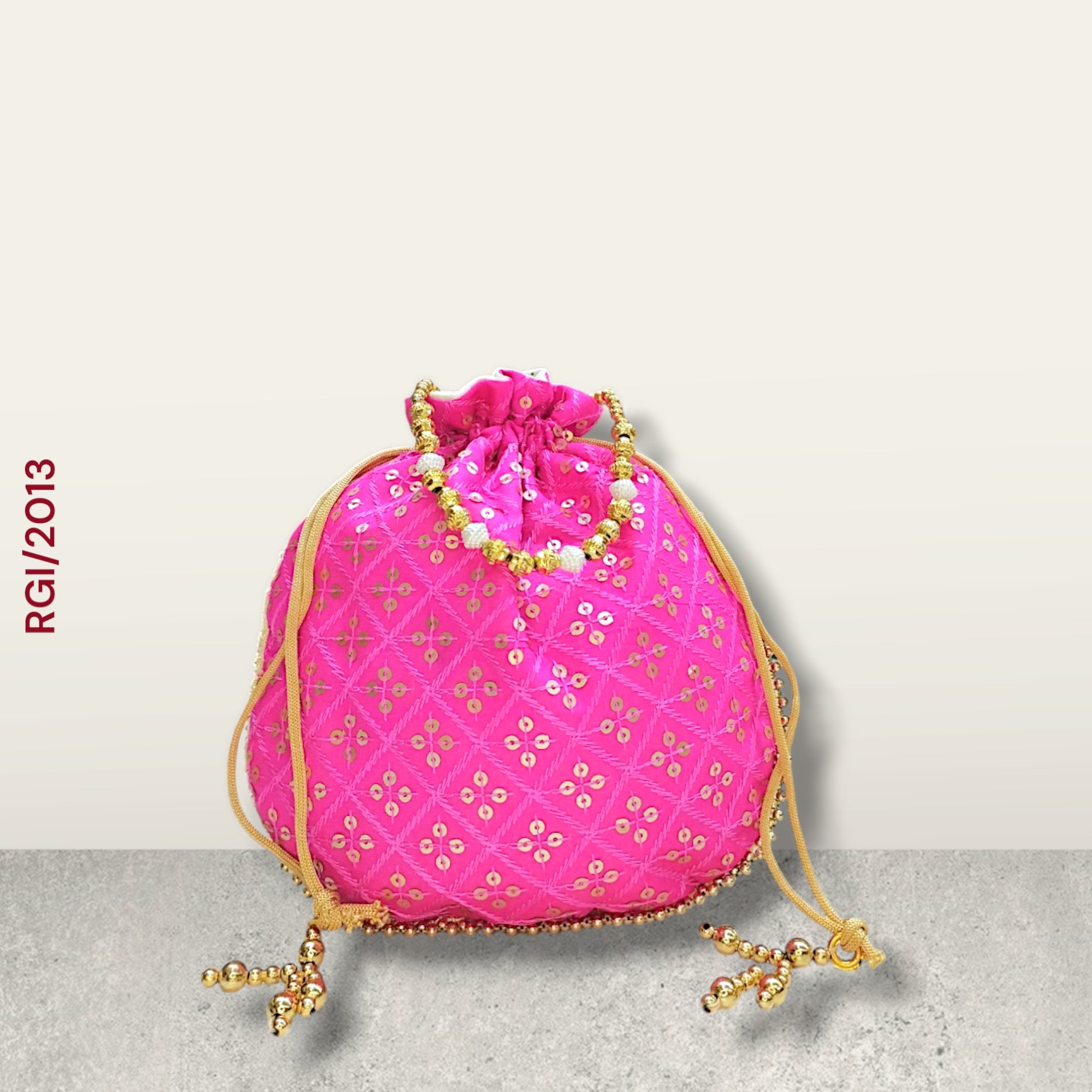 RETURN GIFT ITEMS ONE SIDE TIKLI SILK POTLI BAGS