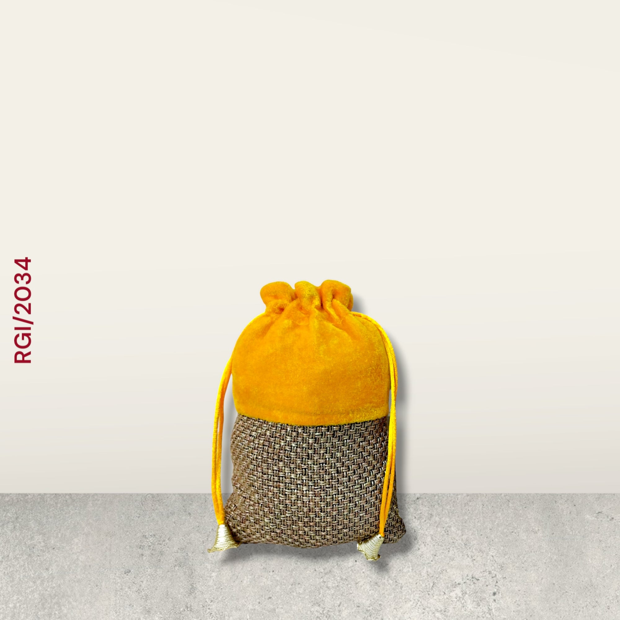 RETURN GIFT ITEMS 250 GMS VELVET JUTE POTLI BAG