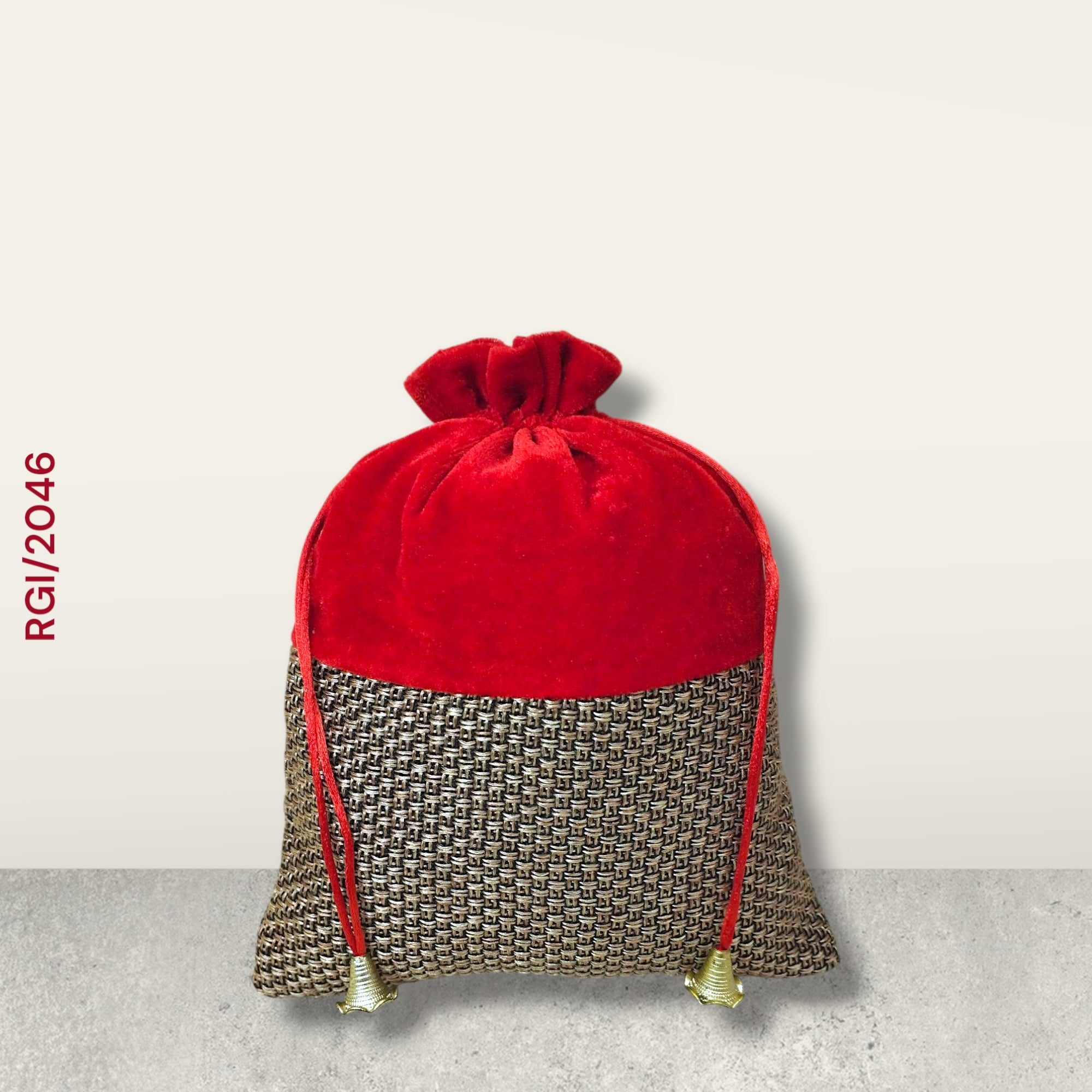 RETURN GIFT ITEMS 500 GMS PACKING JUTE VELVET PACKING POTLI BAG