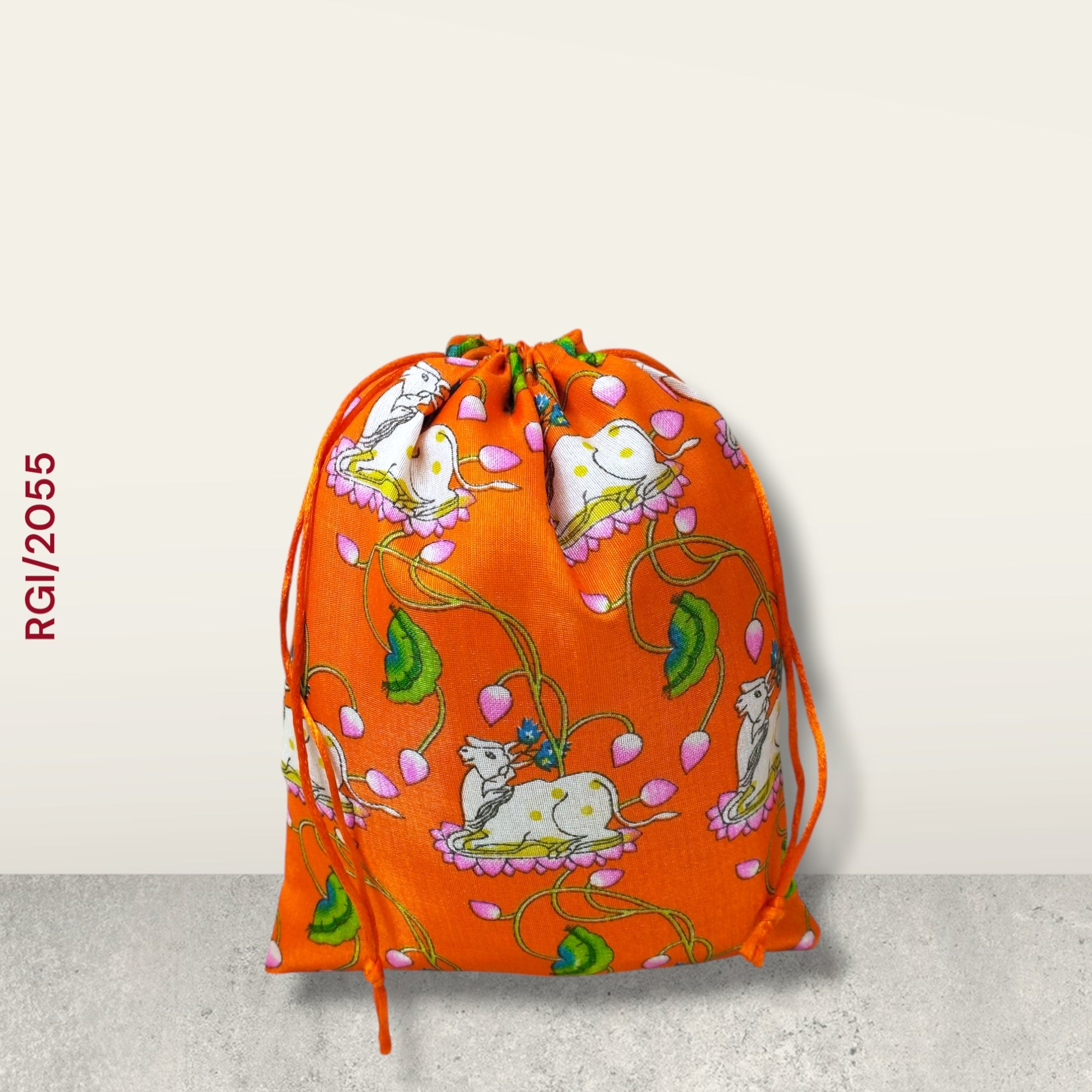 RETURN GIFT ITEMS 500 GMS COW PRINT POTLI BAG