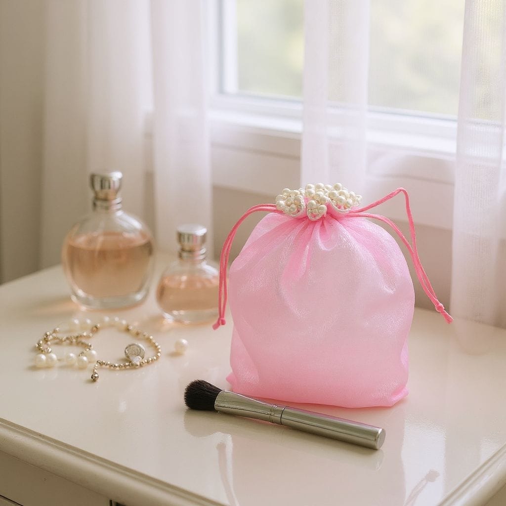 RETURN GIFT ITEMS 7*9 INCH PASTEL TISSUE POTLI BAGS