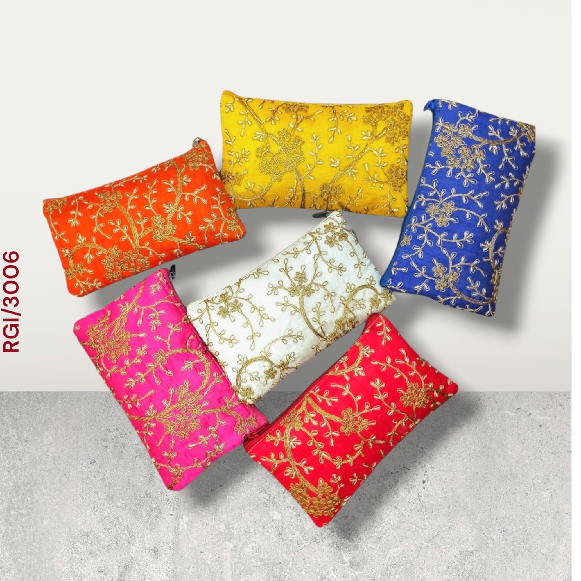 RETURN GIFT ITEMS SILK EMBROIDERY HAND POUCHES