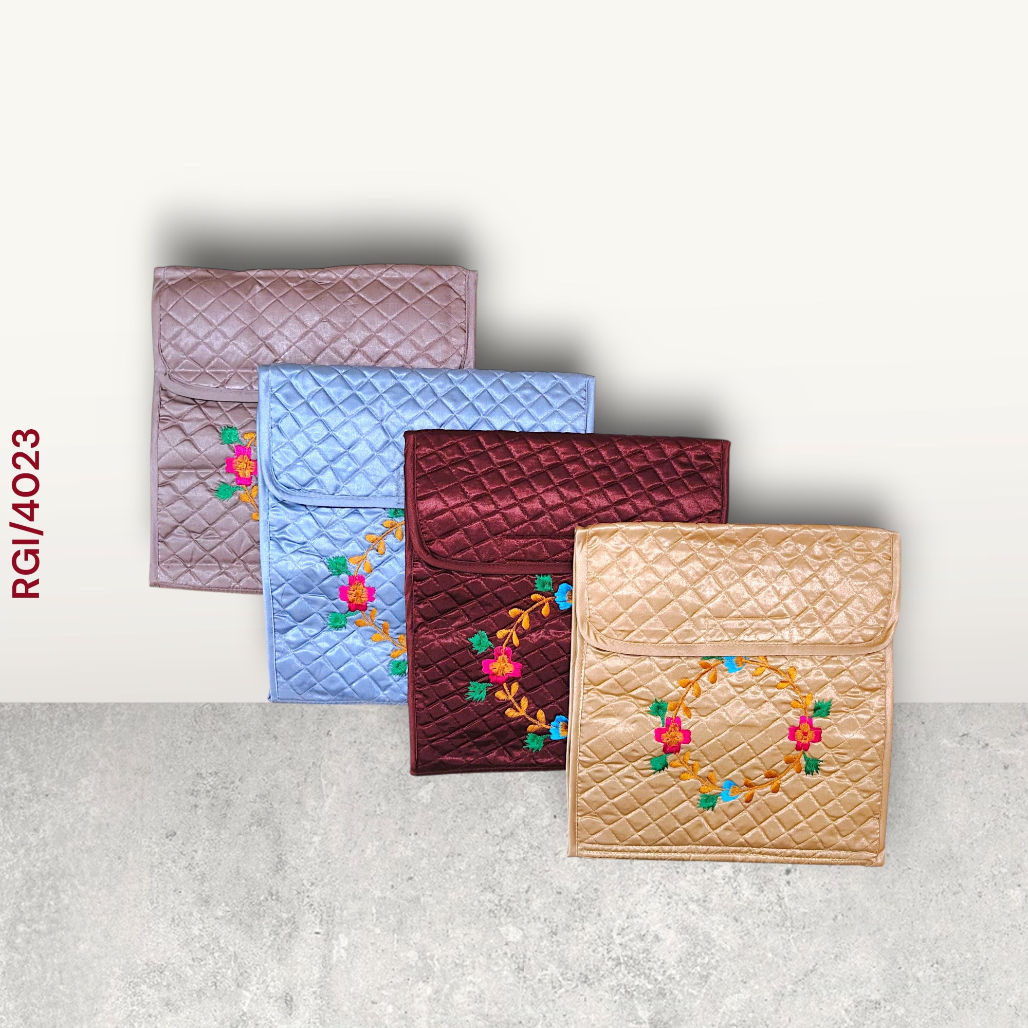 RETURN GIFT ITEMS FOLDER MULTI SECTION SATIN JEWELLERY POUCH