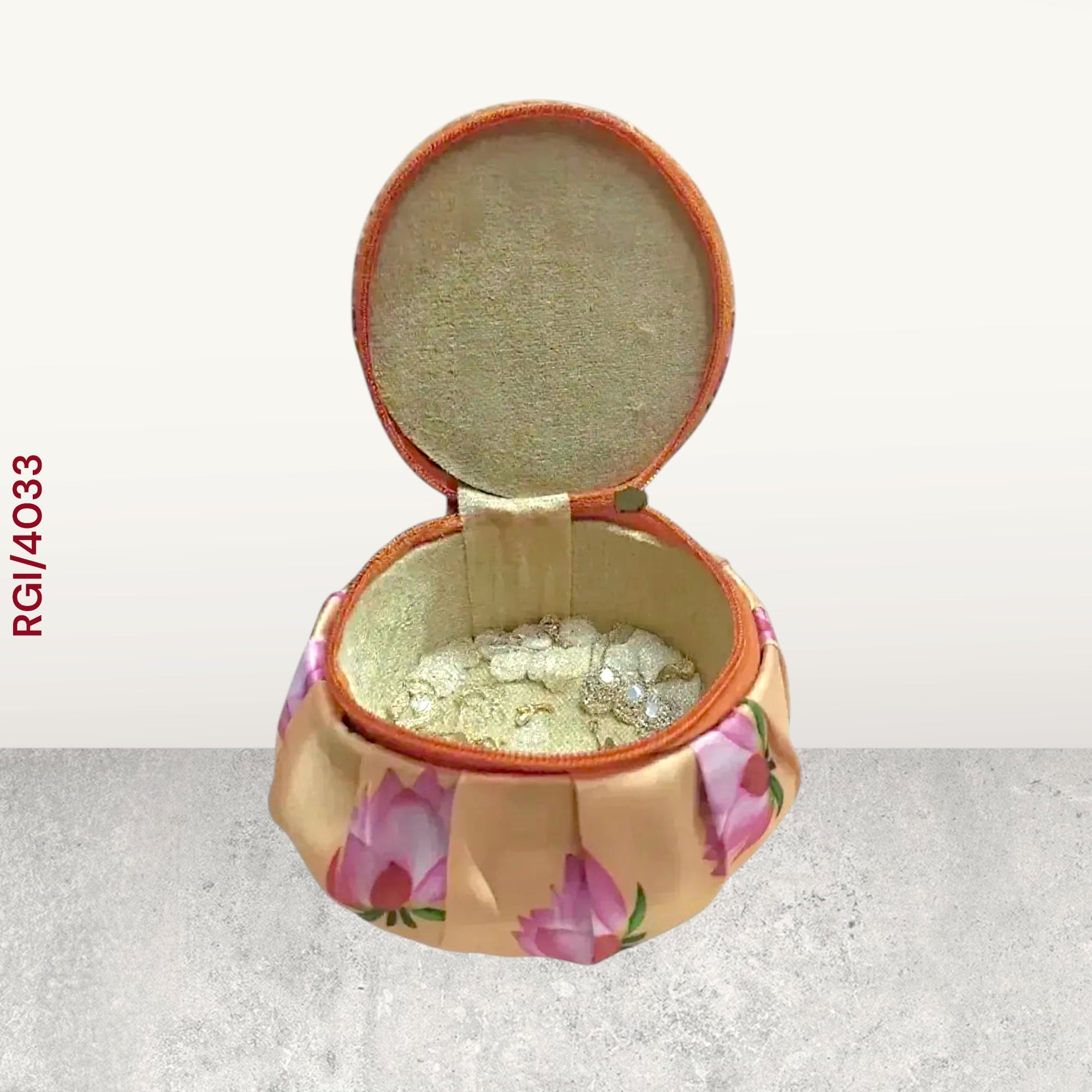 RETURN GIFT ITEMS 5 INCH PICHWAI LOTUS MATKI BANGLE BOX JEWELLERY BOX