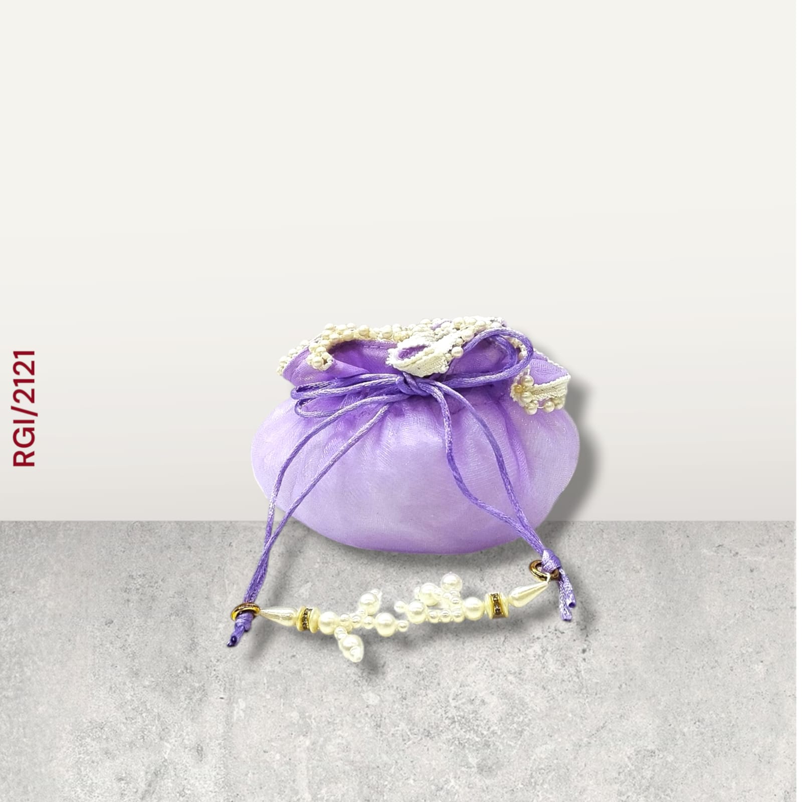 RETURN GIFT ITEMS 13*13 INCH ROUND TISSUE JHOLA POTLI