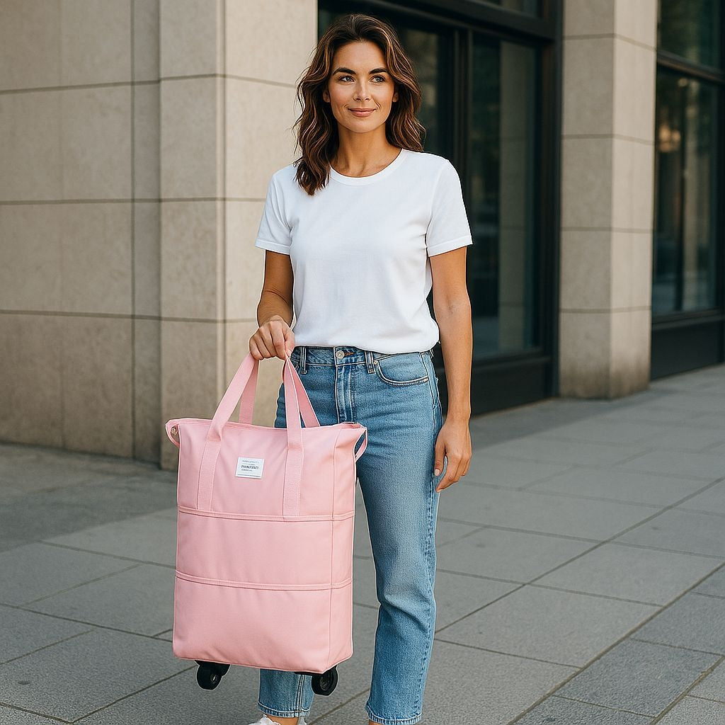 RETURN GIFT ITEMS IMPORTED EXPANDABLE WHEEL SHOPPING BAG