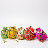 RETURN GIFT ITEMS AARI EMBROIDERY SILK POTLI BAGS