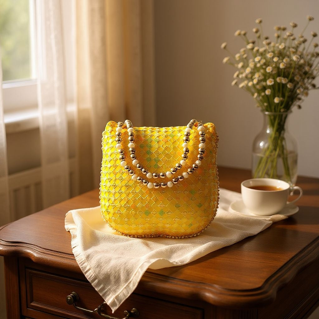 RETURN GIFT ITEMS DOUBLE ZIP SEQUINS EMBROIDERY POTLI BAG
