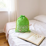 RETURN GIFT ITEMS 7*9 INCH PASTEL SILK EMBROIDERY POTLI