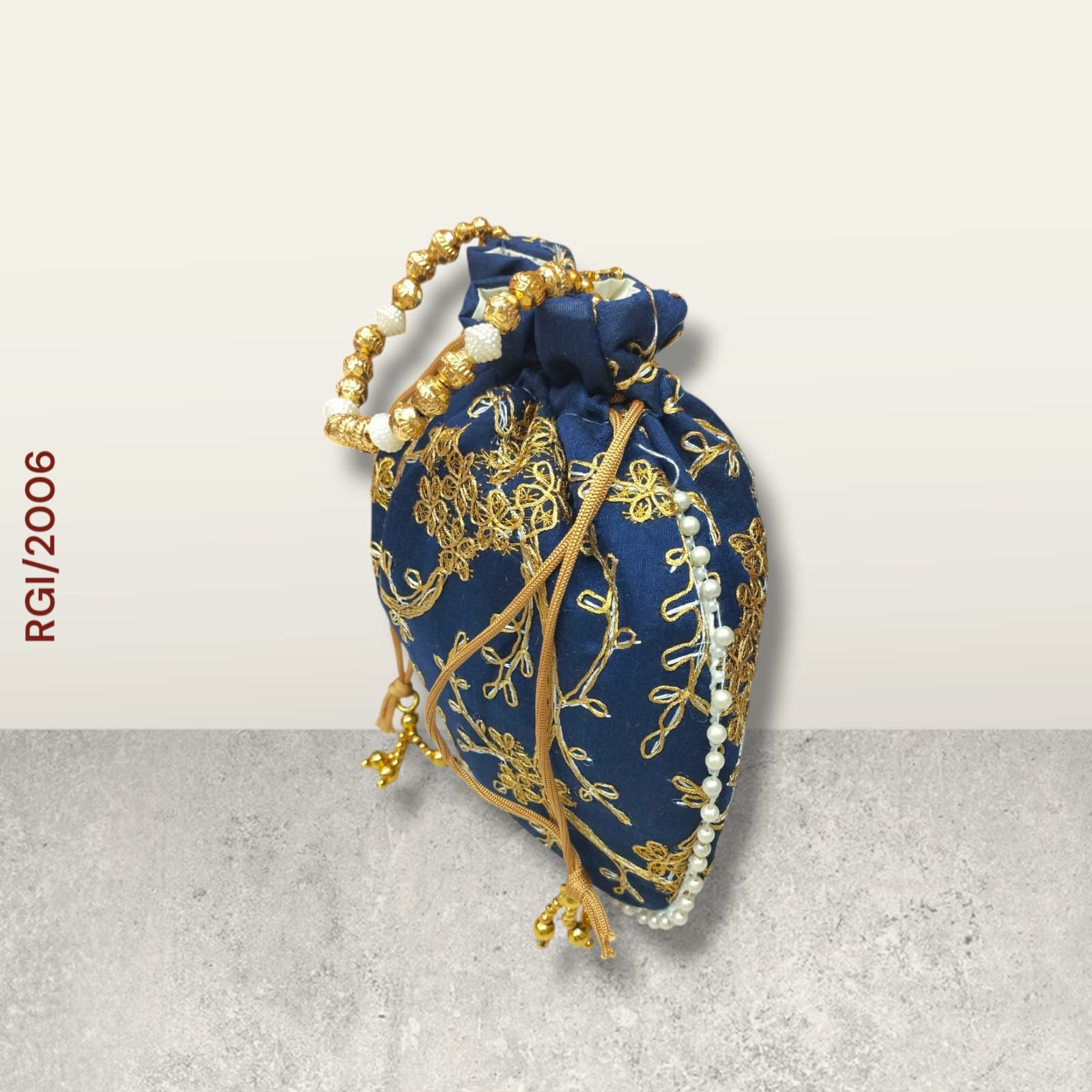 RETURN GIFT ITEMS SILK JARI EMBROIDERED POTLI BAGS