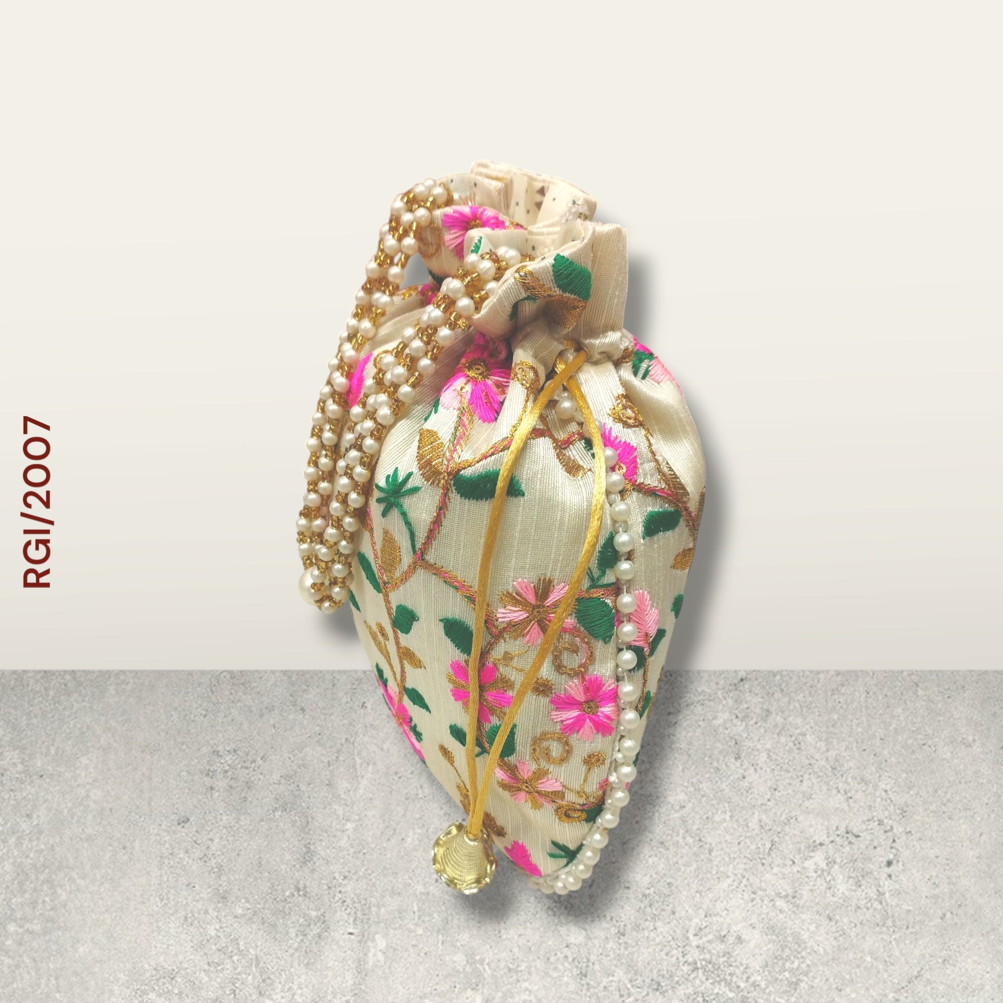 RETURN GIFT ITEMS EMBROIDERED SILK POTLI BAGS