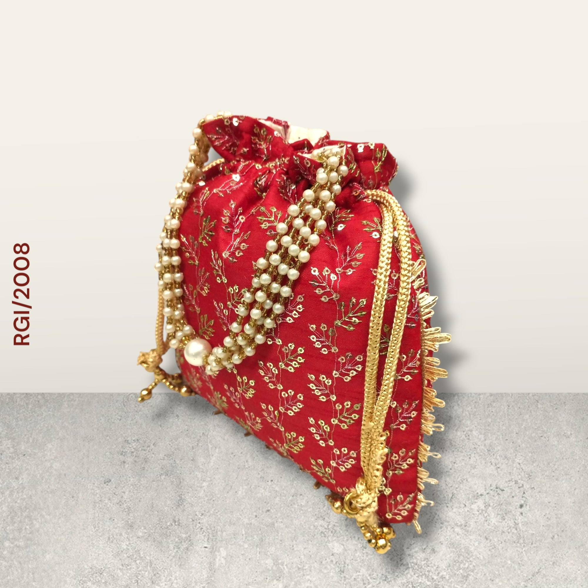 RETURN GIFT ITEMS SEQUENCE EMBROIDERED POTLI BAGS