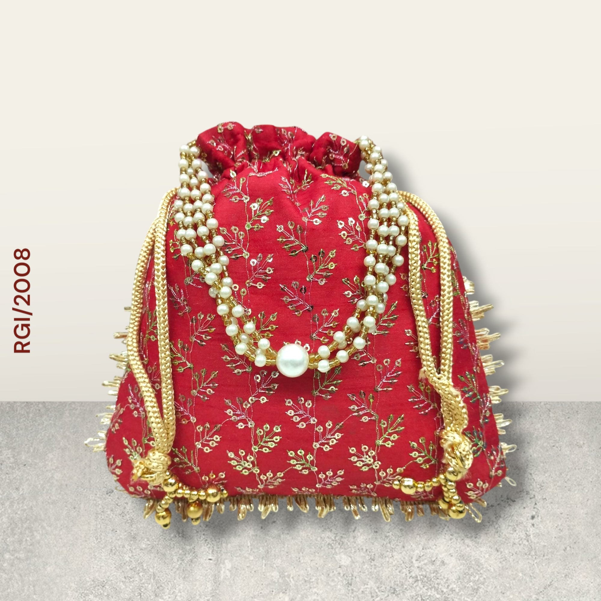 RETURN GIFT ITEMS SEQUENCE EMBROIDERED POTLI BAGS