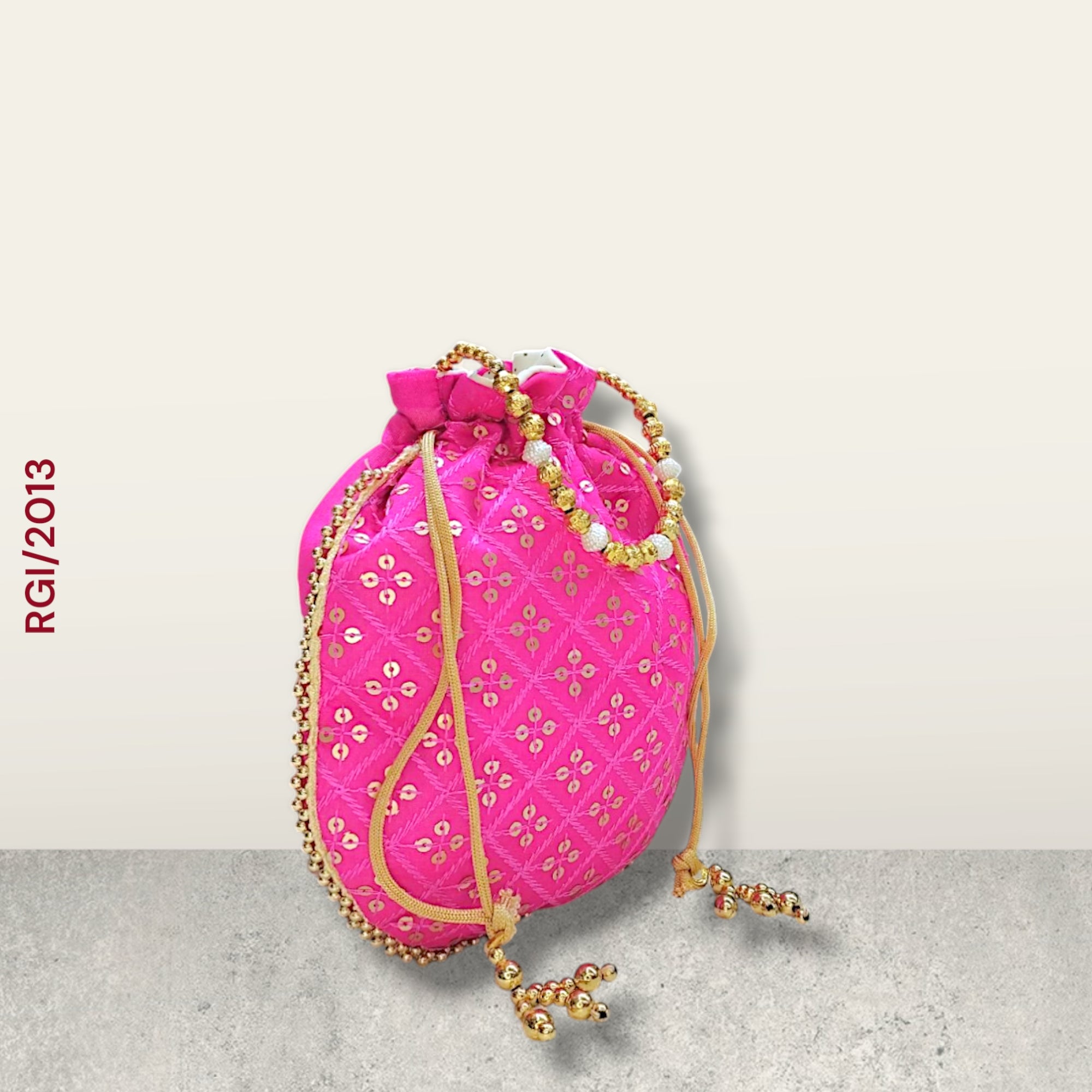 RETURN GIFT ITEMS ONE SIDE TIKLI SILK POTLI BAGS