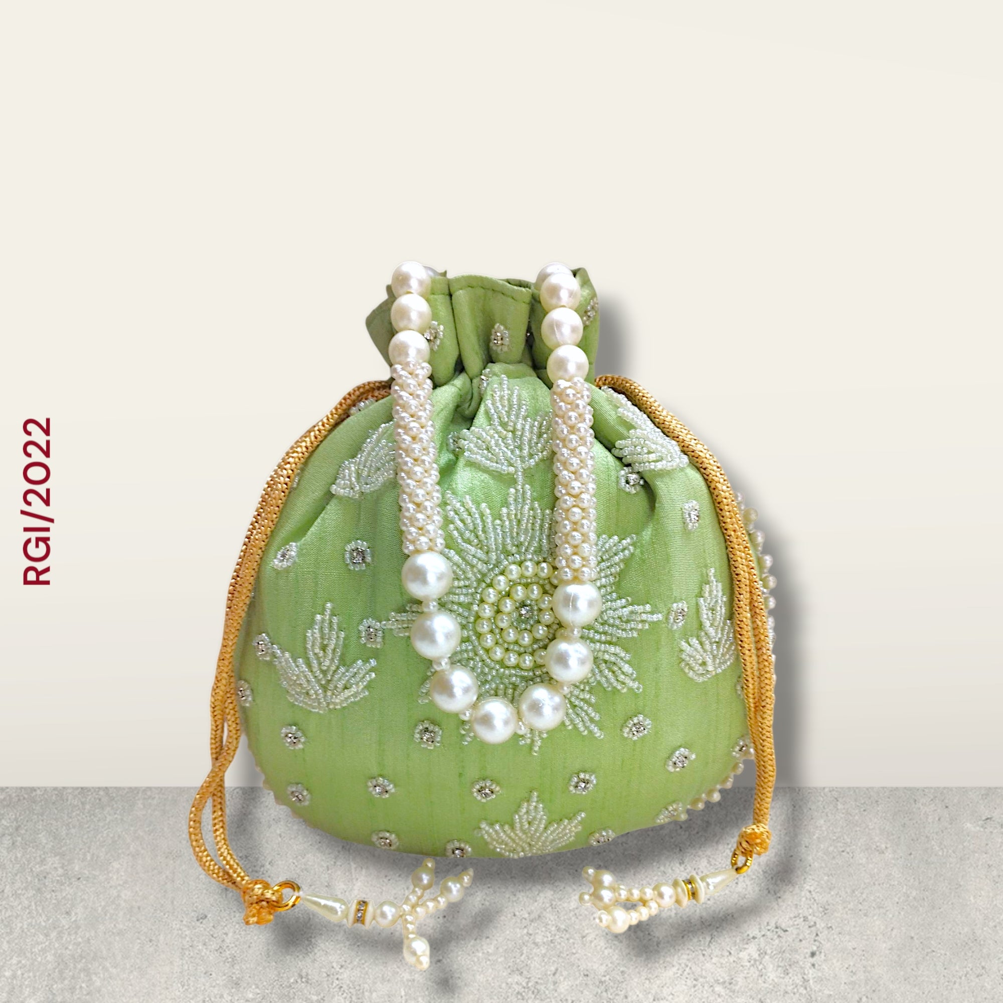 RETURN GIFT ITEMS SILK HAND WORK DESIGNER POTLI BAG
