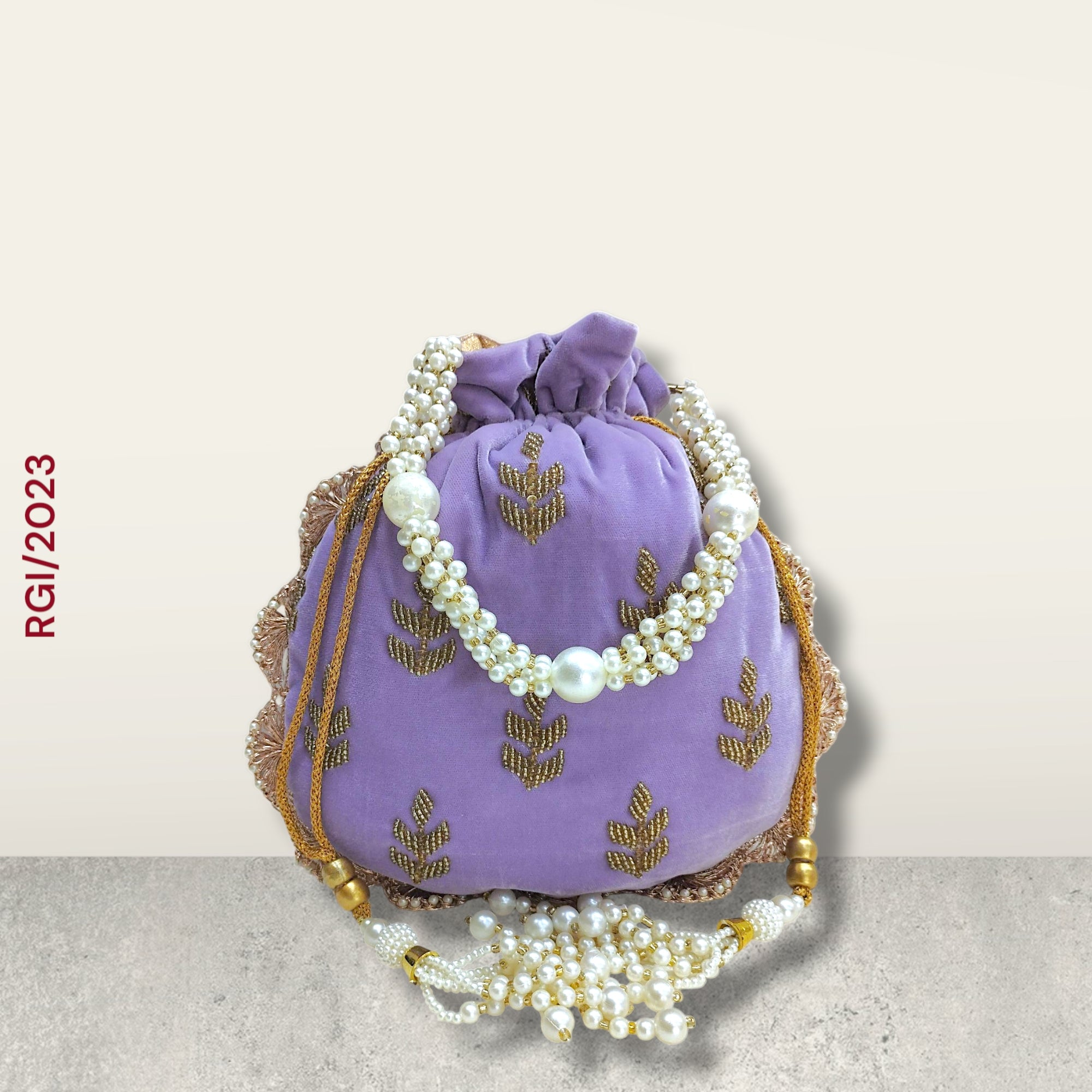 RETURN GIFT ITEMS VELVET HAND WORK POTLI BAG