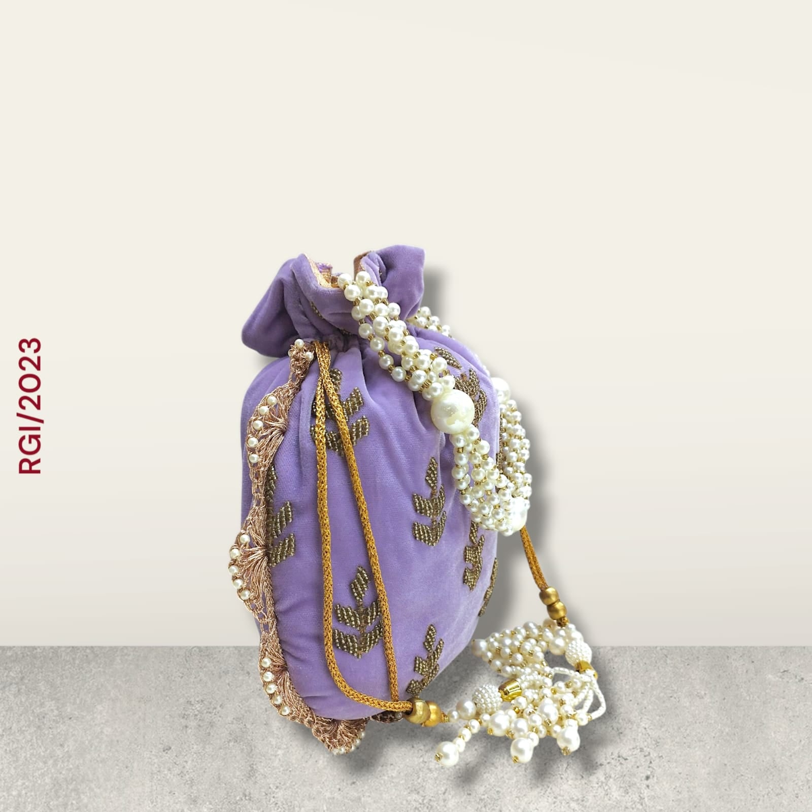 RETURN GIFT ITEMS VELVET HAND WORK POTLI BAG
