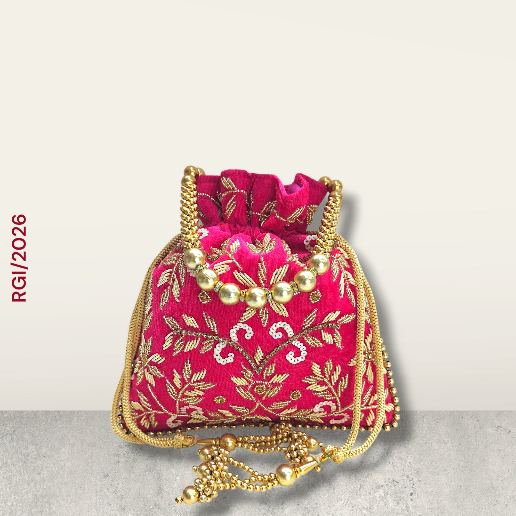 RETURN GIFT ITEMS VELVET HANDWORK WEDDING ZARDOZI POTLI BAG