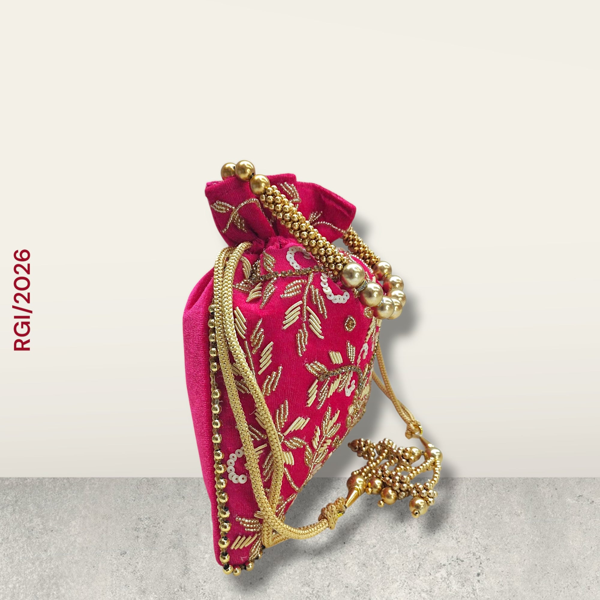 RETURN GIFT ITEMS VELVET HANDWORK WEDDING ZARDOZI POTLI BAG