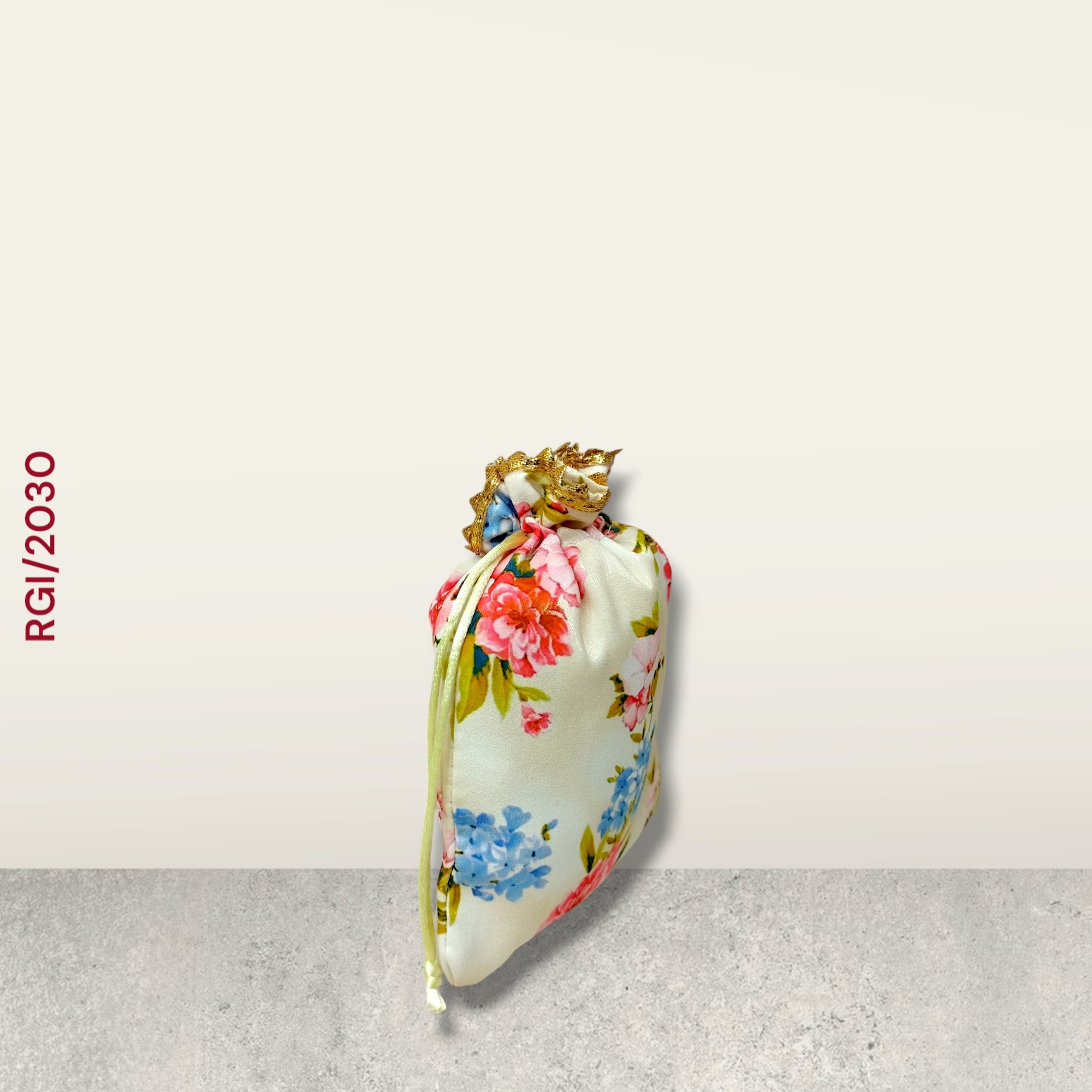 RETURN GIFT ITEMS 250 GMS FLORAL DIGITAL PRINT POTLI BAG