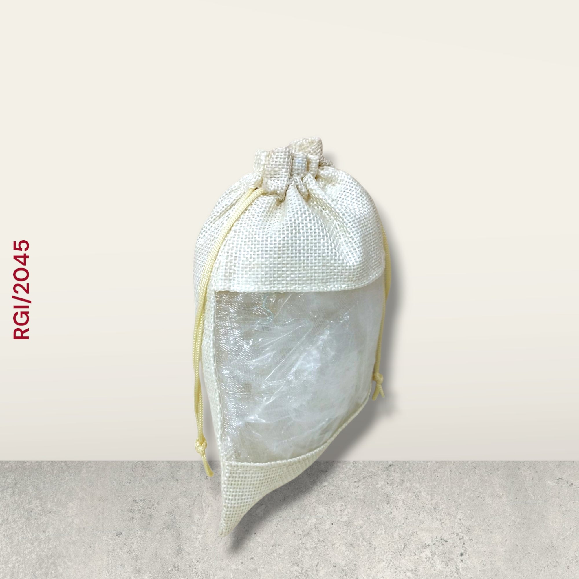 RETURN GIFT ITEMS 500 GMS JUTE WINDOW POTLI BAG