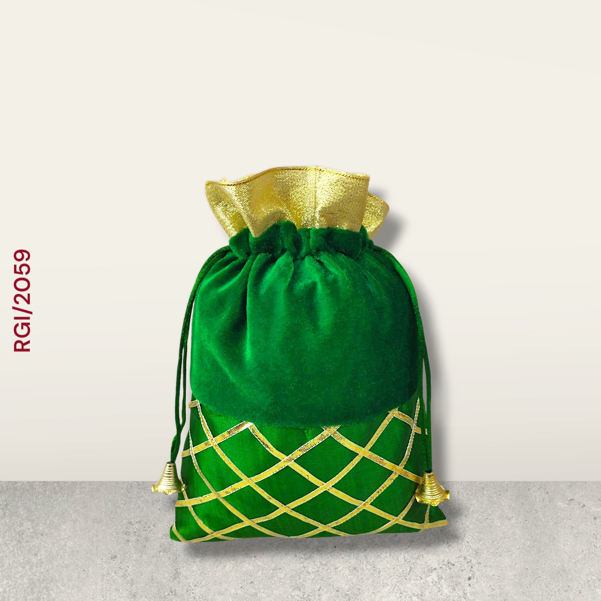 RETURN GIFT ITEMS 500 GMS GOTA VELVET POTLI PACKING BAGS