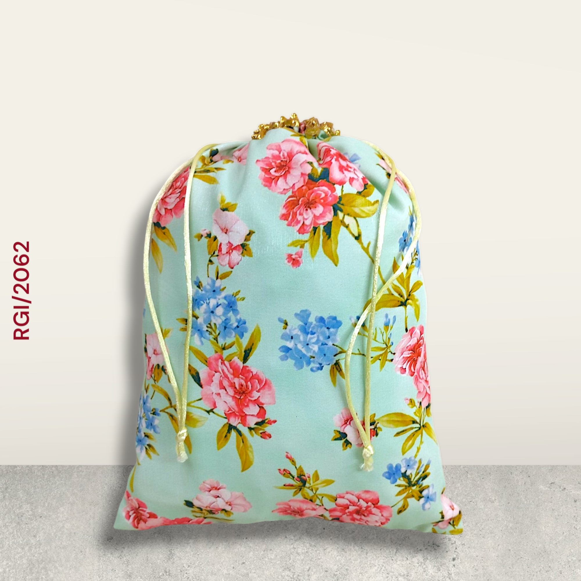 RETURN GIFT ITEMS 1 KG FLORAL PRINT DIGITAL POTLI BAGS