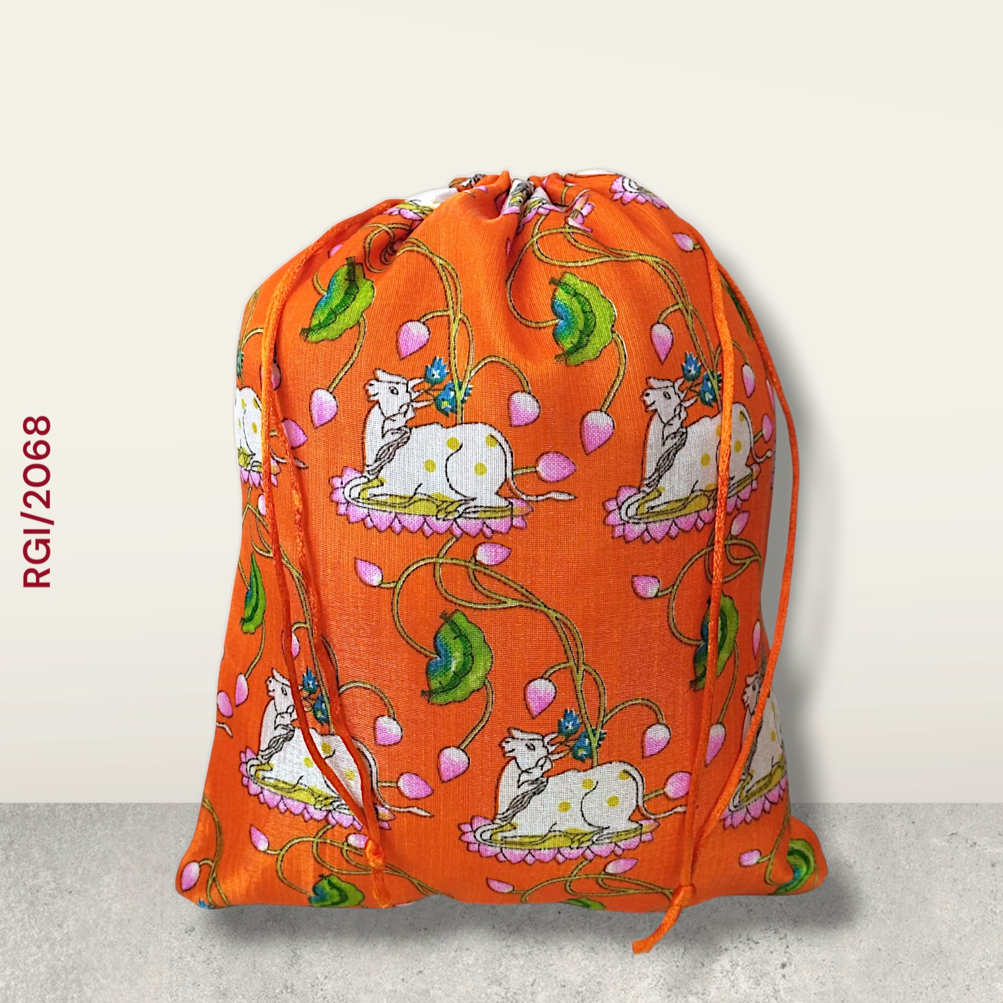 RETURN GIFT ITEMS 1 KG PACKING COW PRINT  POTLI BAGS