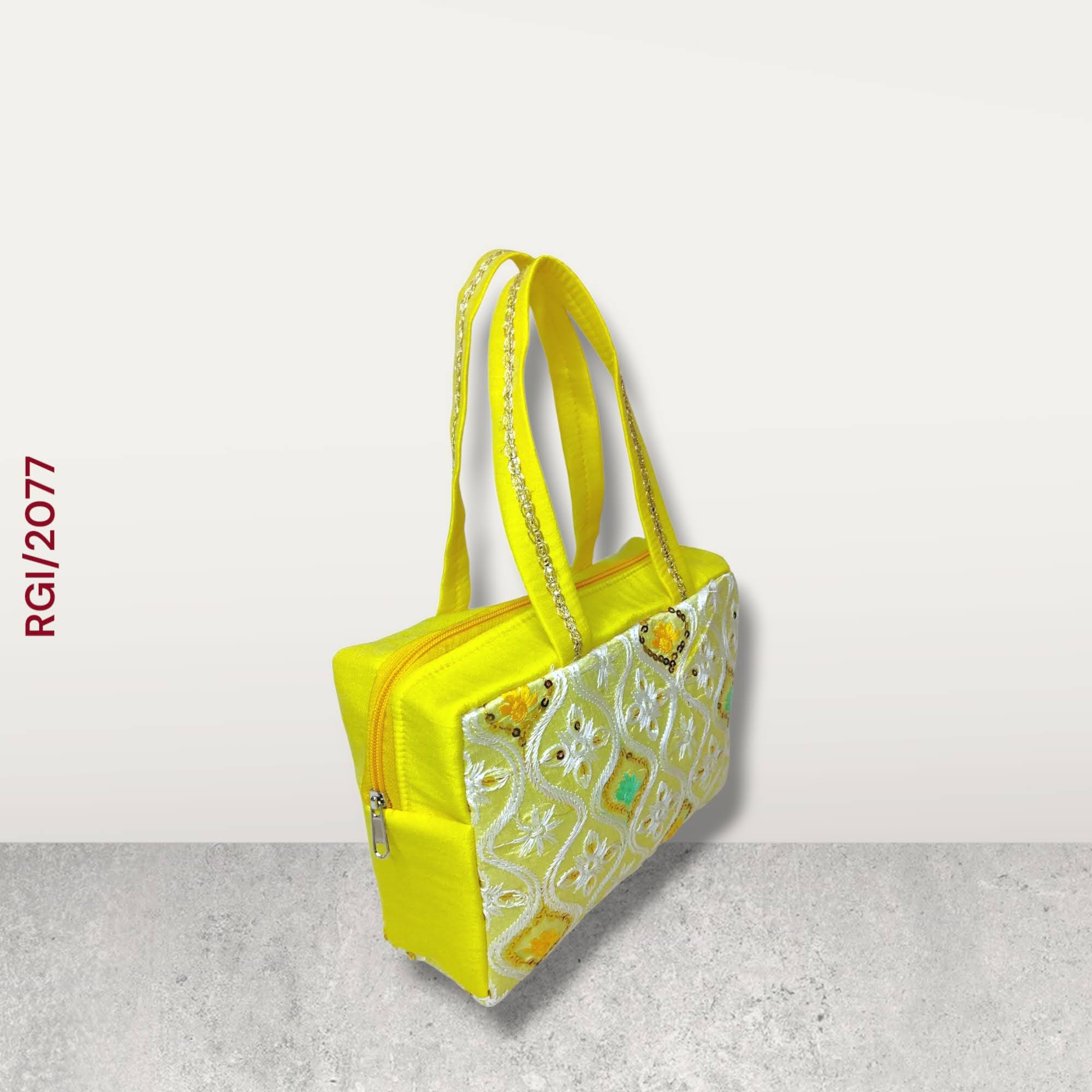 RETURN GIFT ITEMS PASTEL EMBROIDERY BOX TYPE HANDBAG