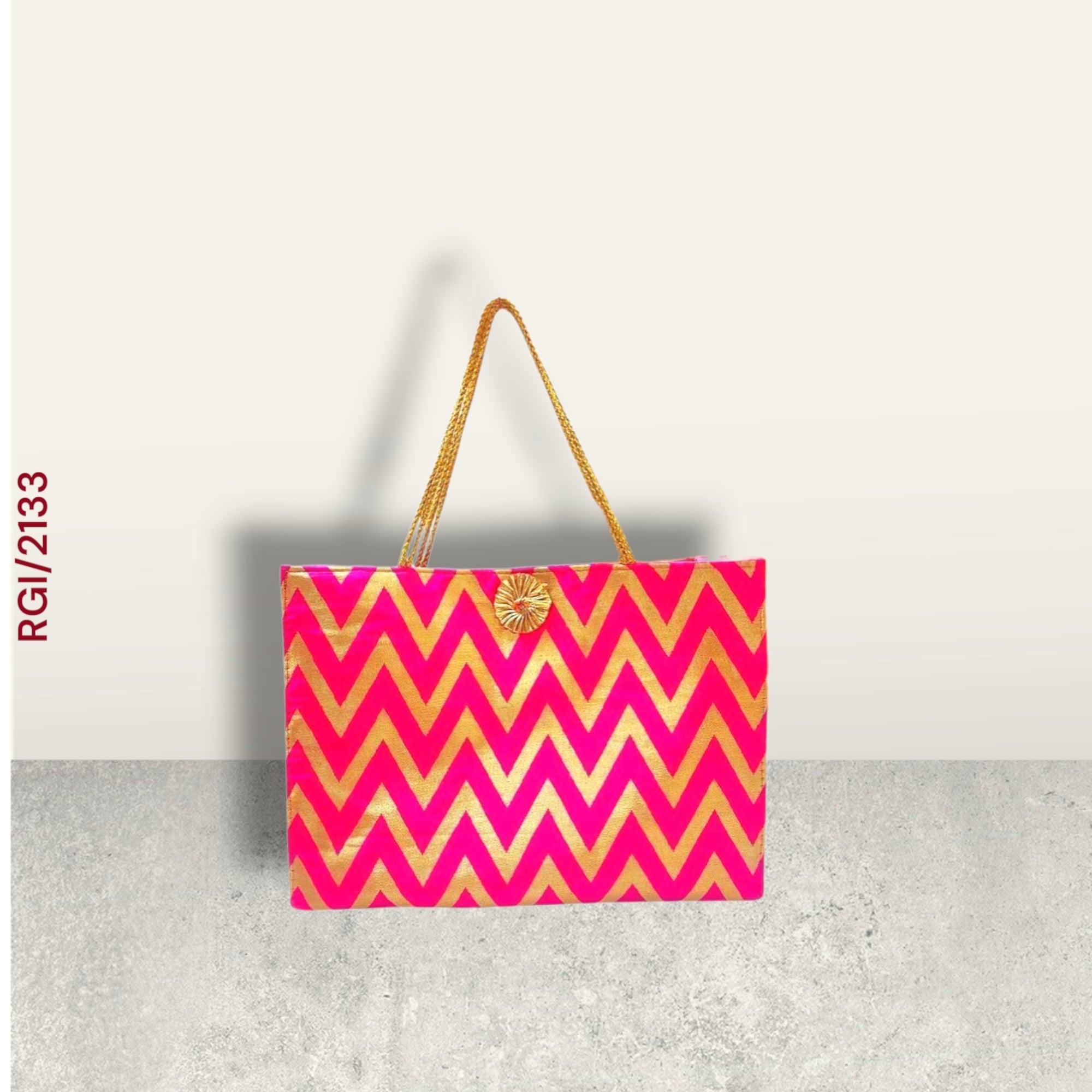 RETURN GIFT ITEMS CHEVRON DESIGN ZIGZAG SILK GIFT BAGS