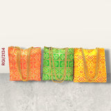 RETURN GIFT ITEMS FOIL BANDHINI DESIGN SILK GIFT BAGS