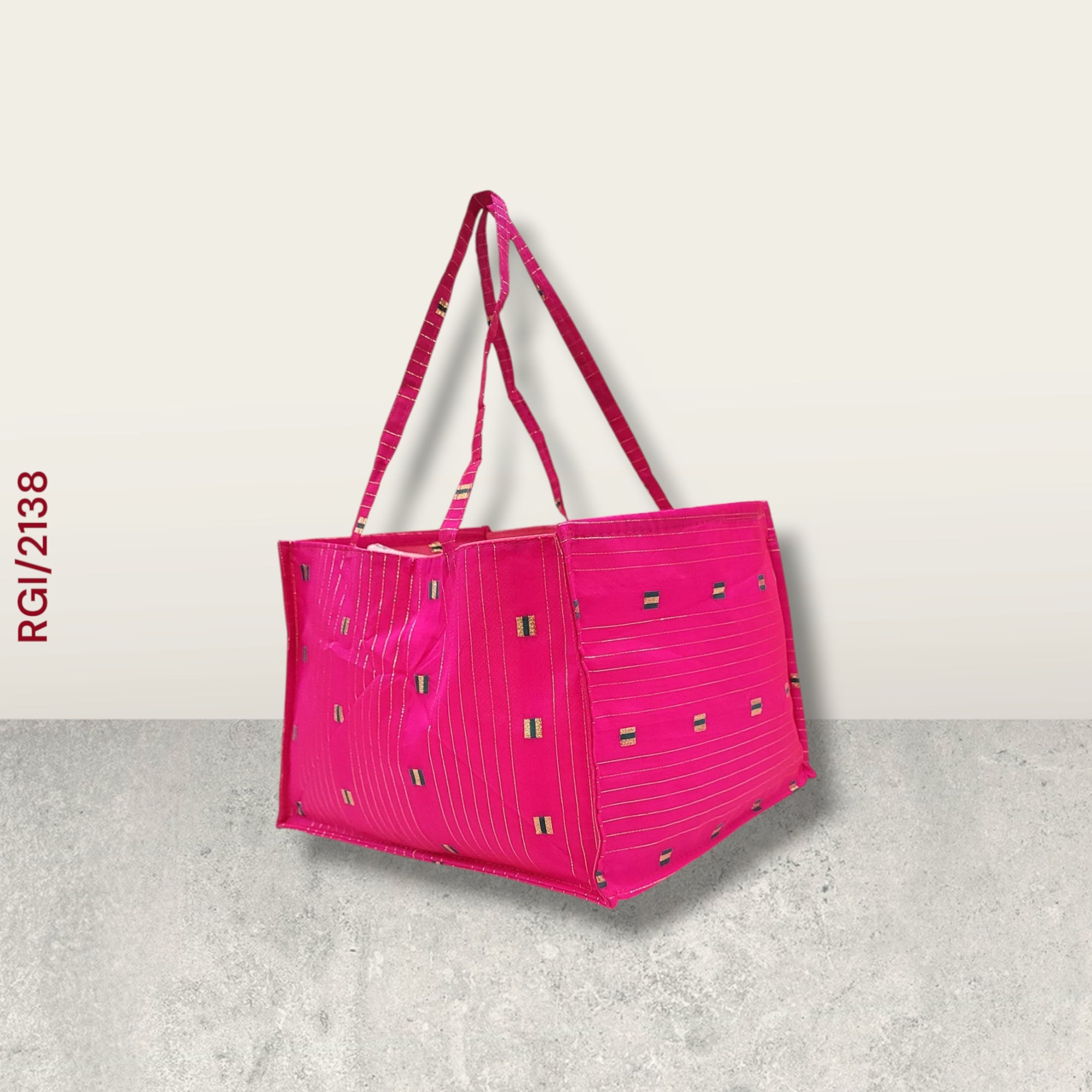 RETURN GIFT ITEMS SILK BUTI CAKE STYLE GIFT BAGS
