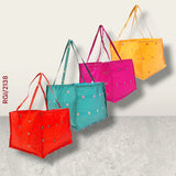 RETURN GIFT ITEMS SILK BUTI CAKE STYLE GIFT BAGS