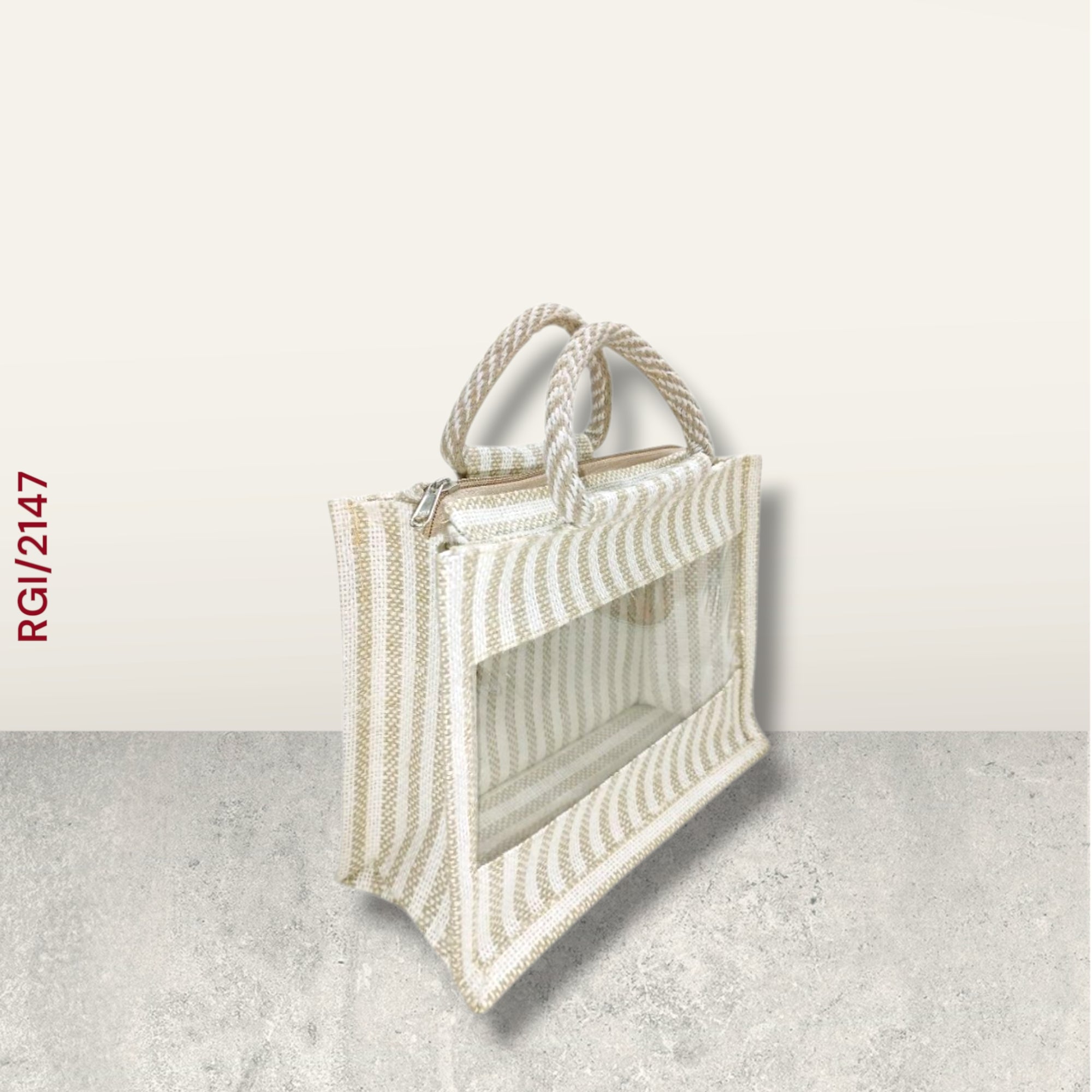 RETURN GIFT ITEMS 10*12 INCH JUTE WINDOW TRANSPARENT GIFT BAGS