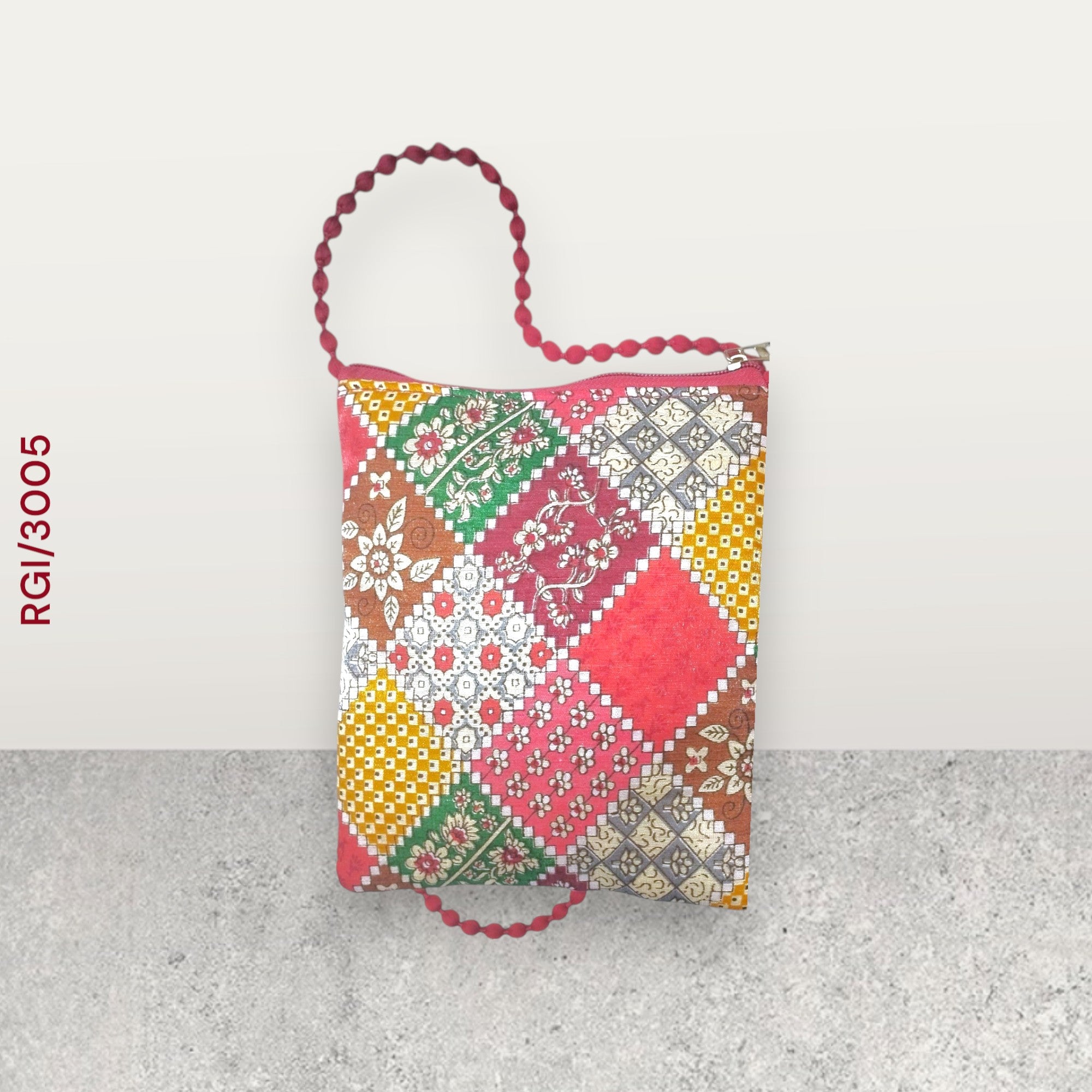 RETURN GIFT ITEMS MULTI PRINT SILK SLING BAGS
