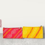 RETURN GIFT ITEMS SILK BANDHINI PRINT HAND POUCHES