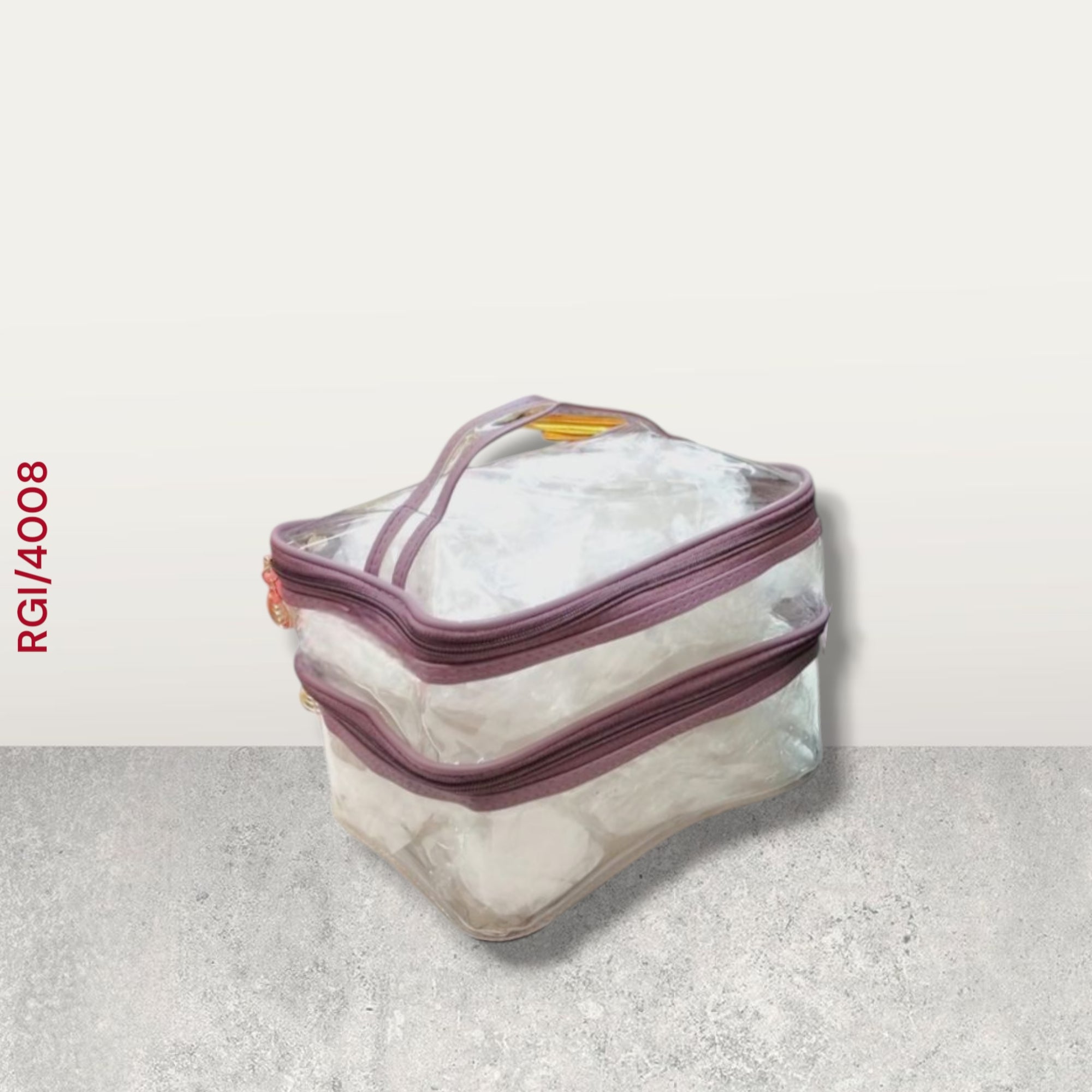 RETURN GIFT ITEMS TRANSPARENT DOUBLE DECKER TRAVEL POUCH
