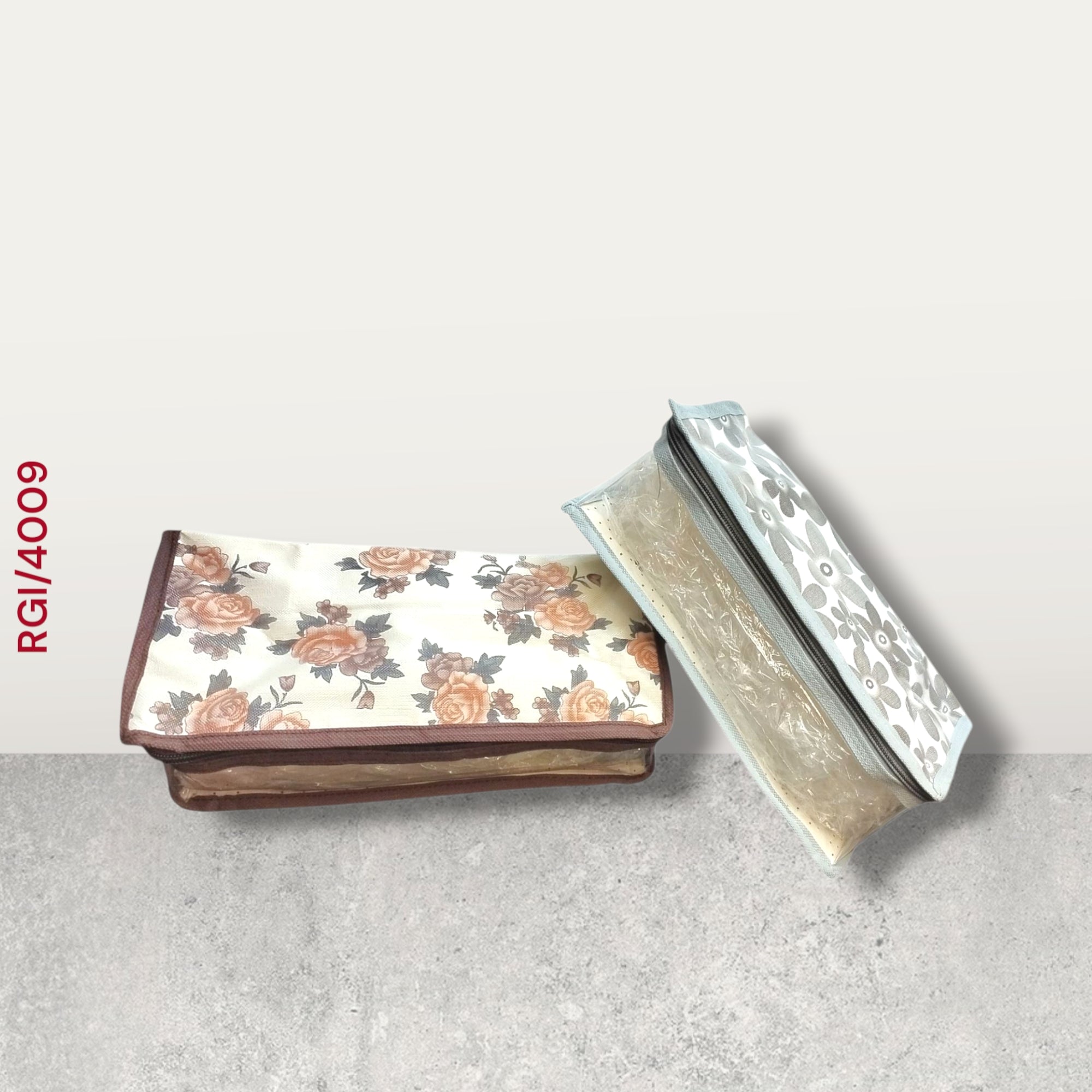 RETURN GIFT ITEMS 2 PIECES SET FLORAL DESIGN NETT HAND POUCH