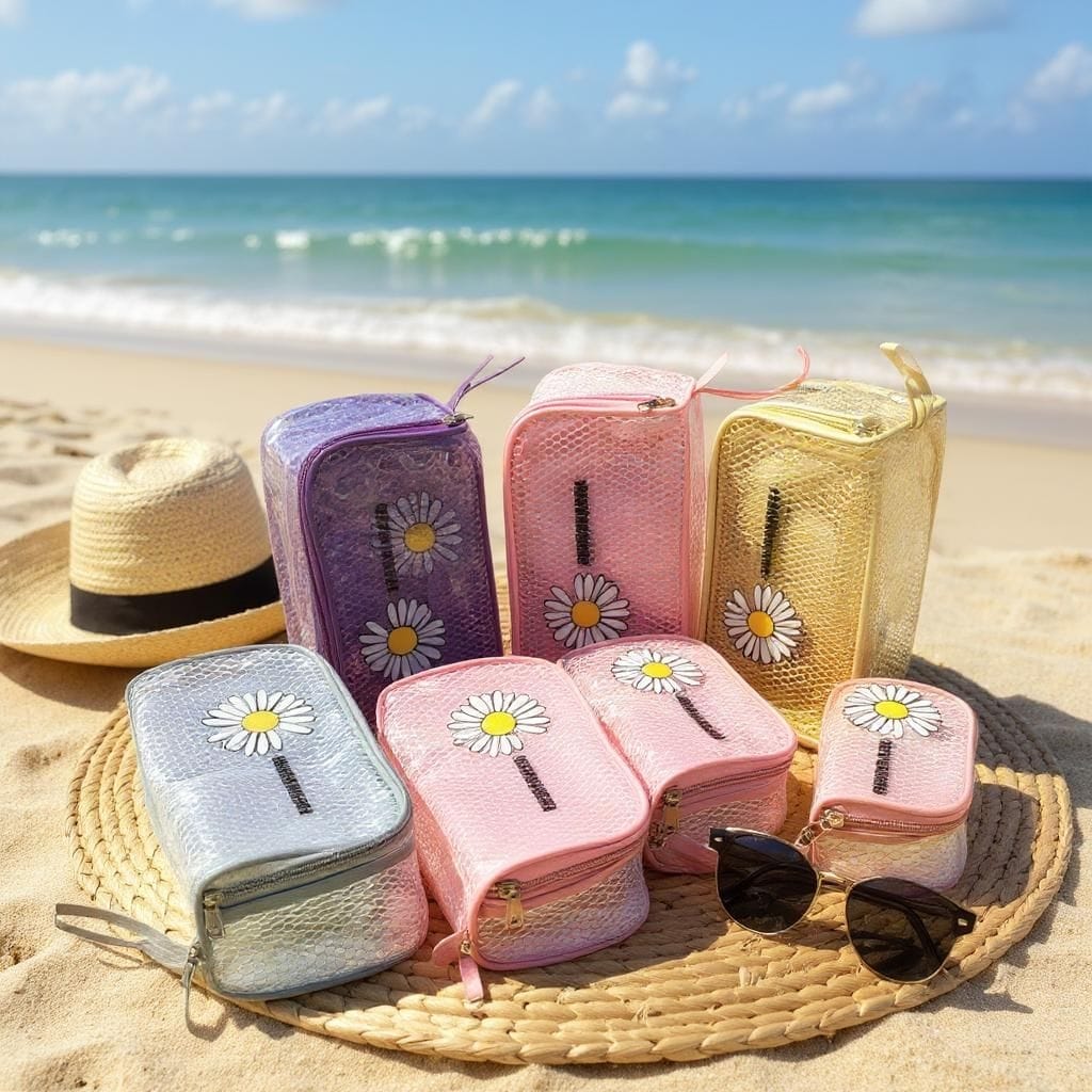 RETURN GIFT ITEMS 4 PIECES SET NETT PRINT TRAVEL POUCH