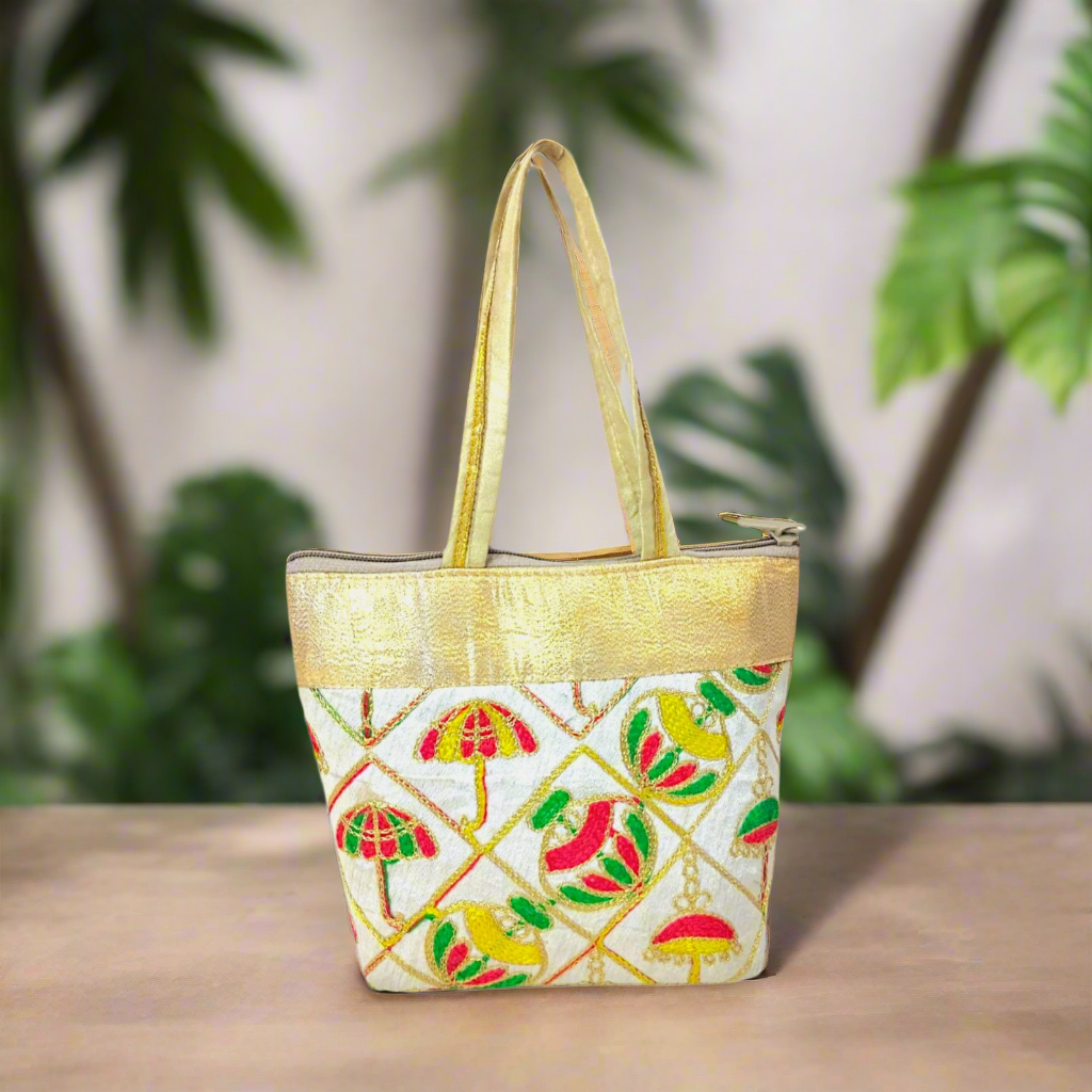RETURN GIFT ITEMS SILK EMBROIDERY GIFT HANDBAG
