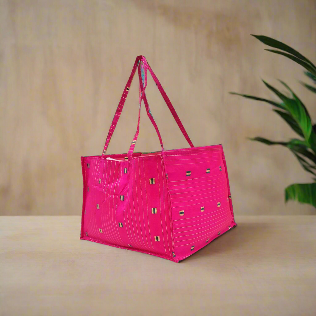 RETURN GIFT ITEMS SILK BUTI CAKE STYLE GIFT BAGS