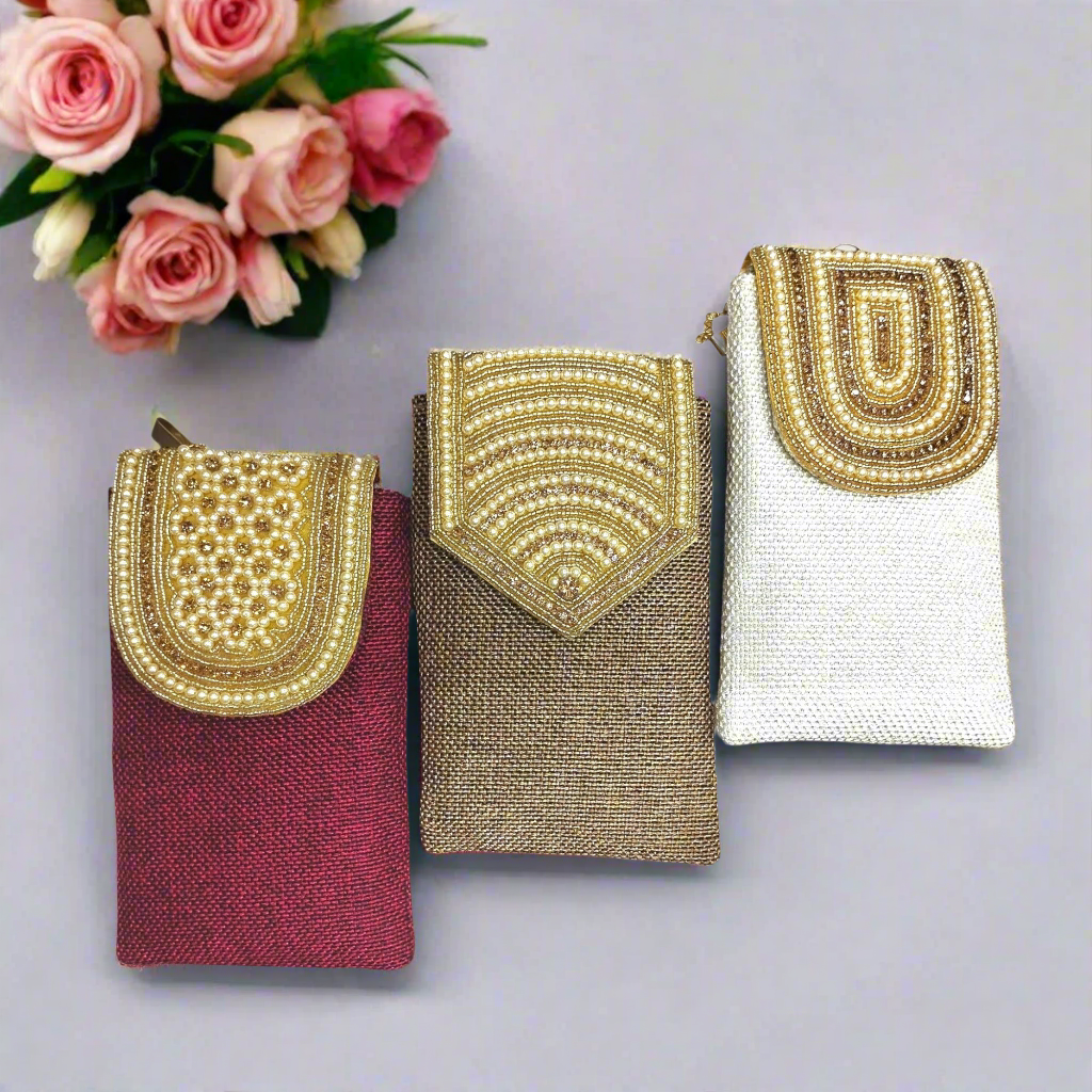 RETURN GIFT ITEMS HAND WORK JUTE MOBILE COVER
