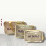 RETURN GIFT ITEMS 3 PCS SET NETT WASH BAGS TRAVEL POUCH