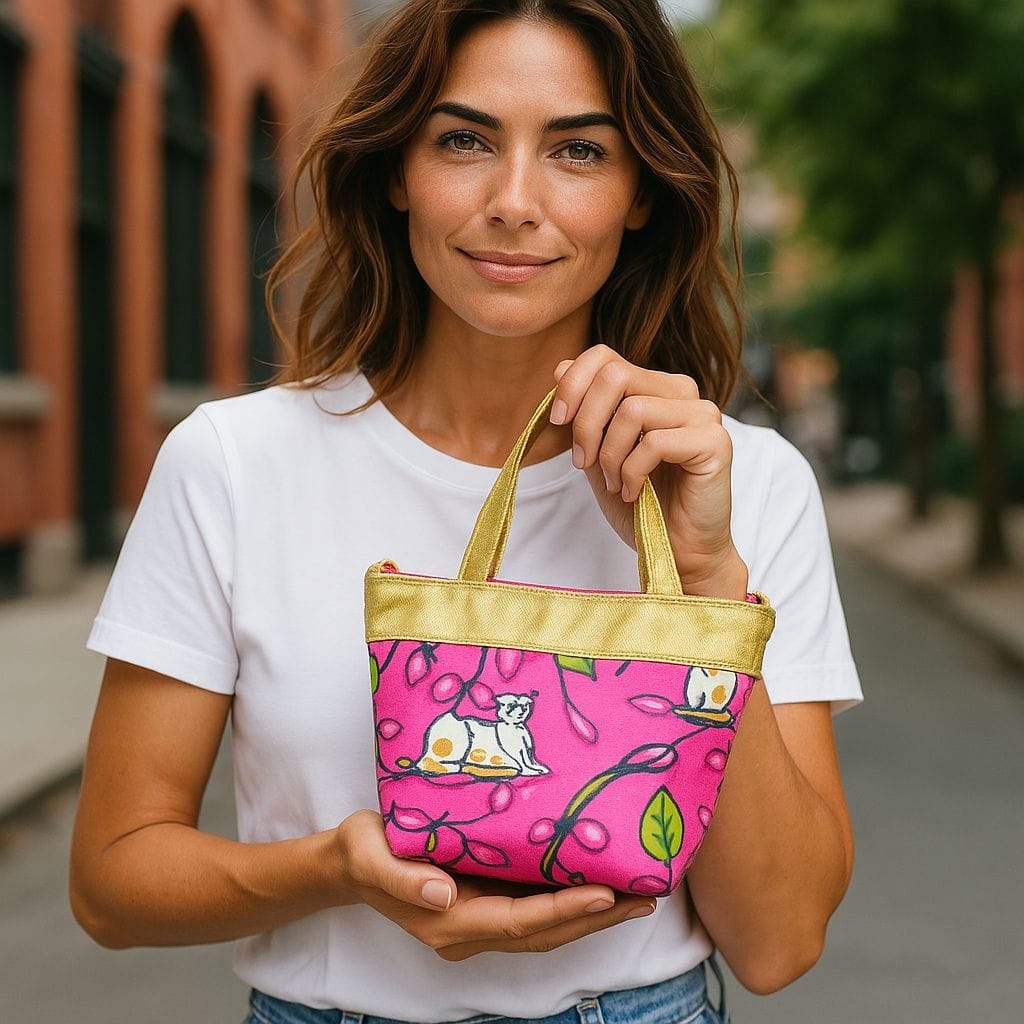 RETURN GIFT ITEMS MINI COW PRINT HANDBAGS