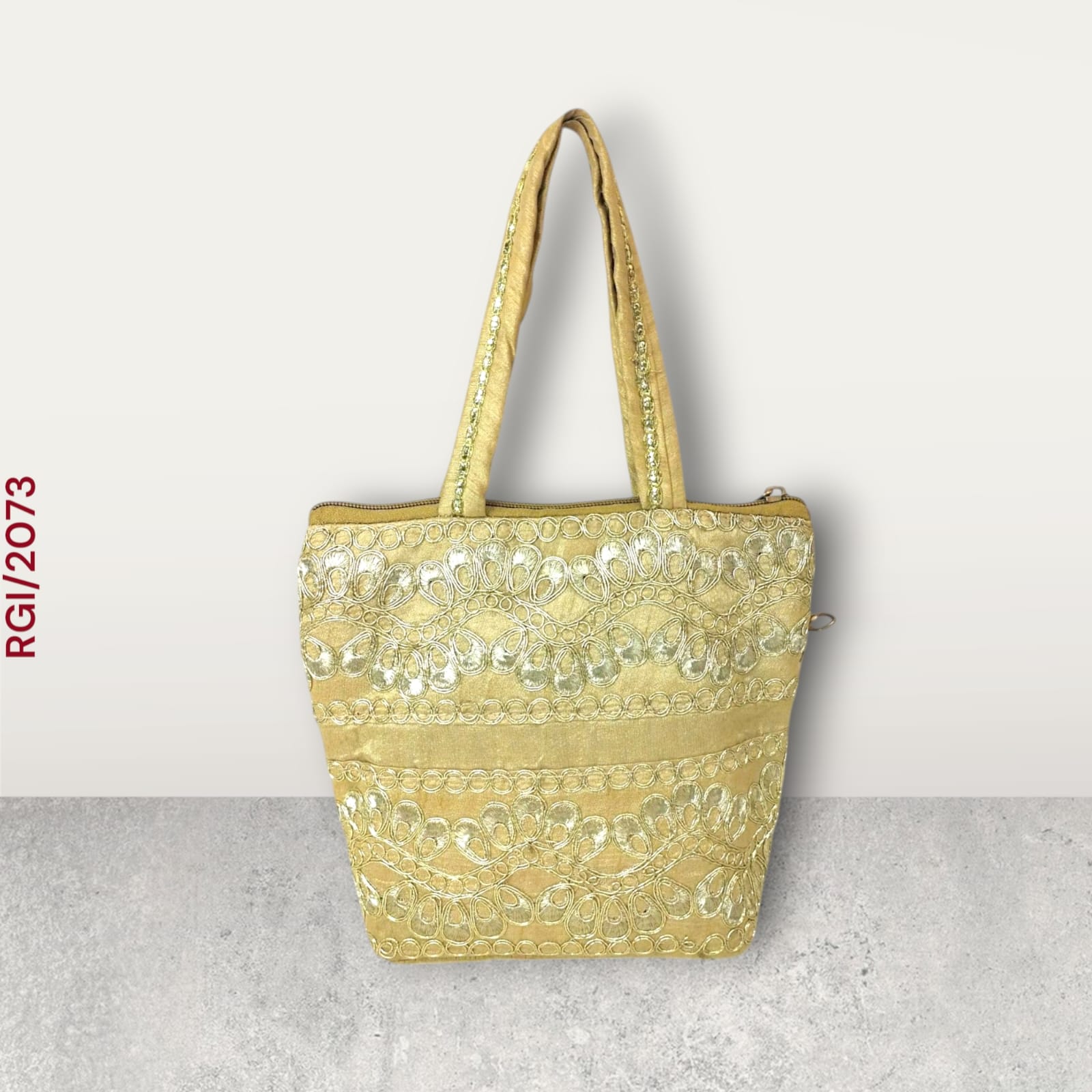 RETURN GIFT ITEMS GOLDEN LACE SILK HANDBAG