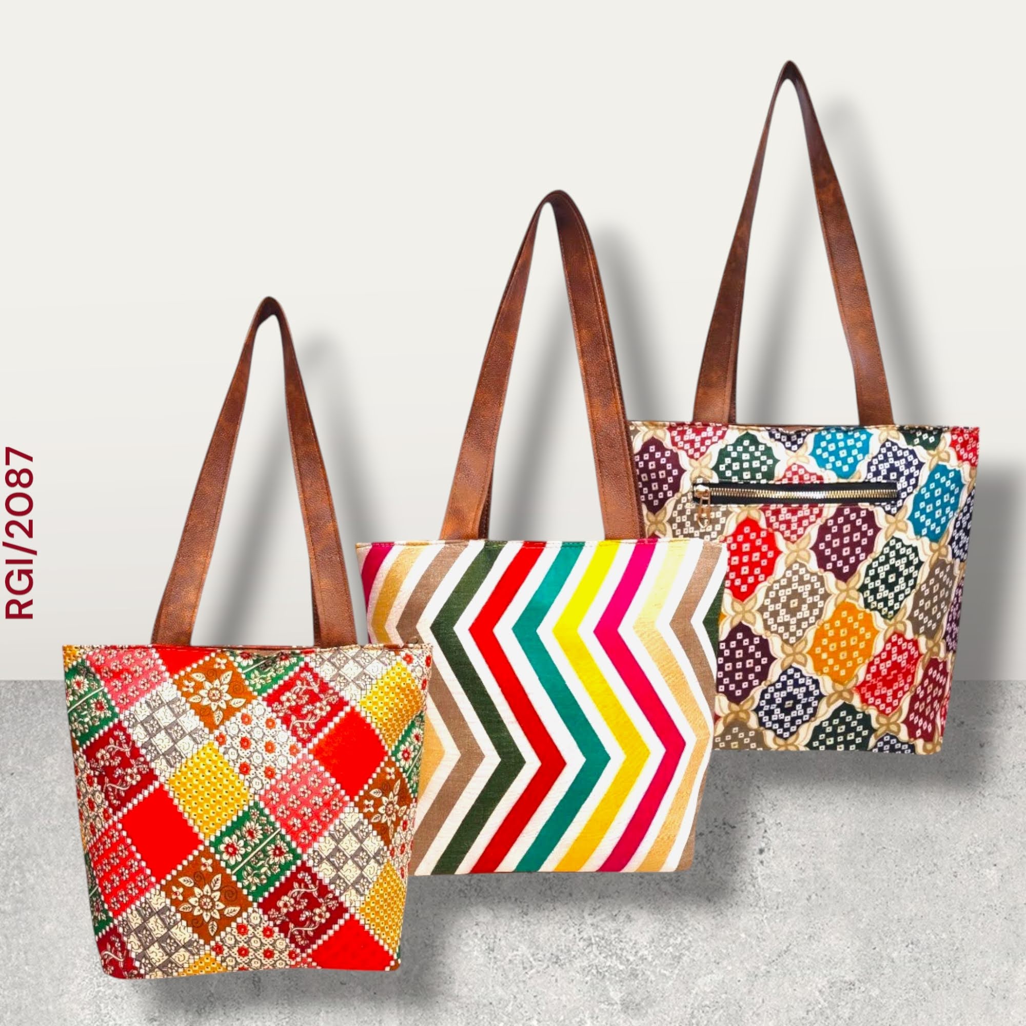 RETURN GIFT ITEMS MULTI PRINT INDO WESTERN HAND BAGS